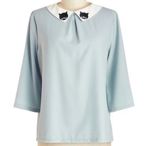 ModCloth Mew Ain’t Seen Nothing Yet top- cats!